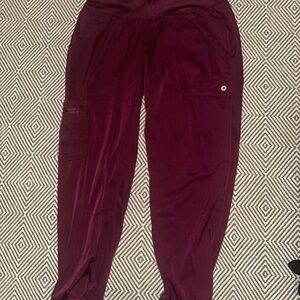 Women's Burgundy Scrub Pants